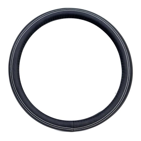 Xkeribom Lenkradbezug 37-38cm Lenkradschoner Lenkradschutz Schwarz Weiss Naht Sport